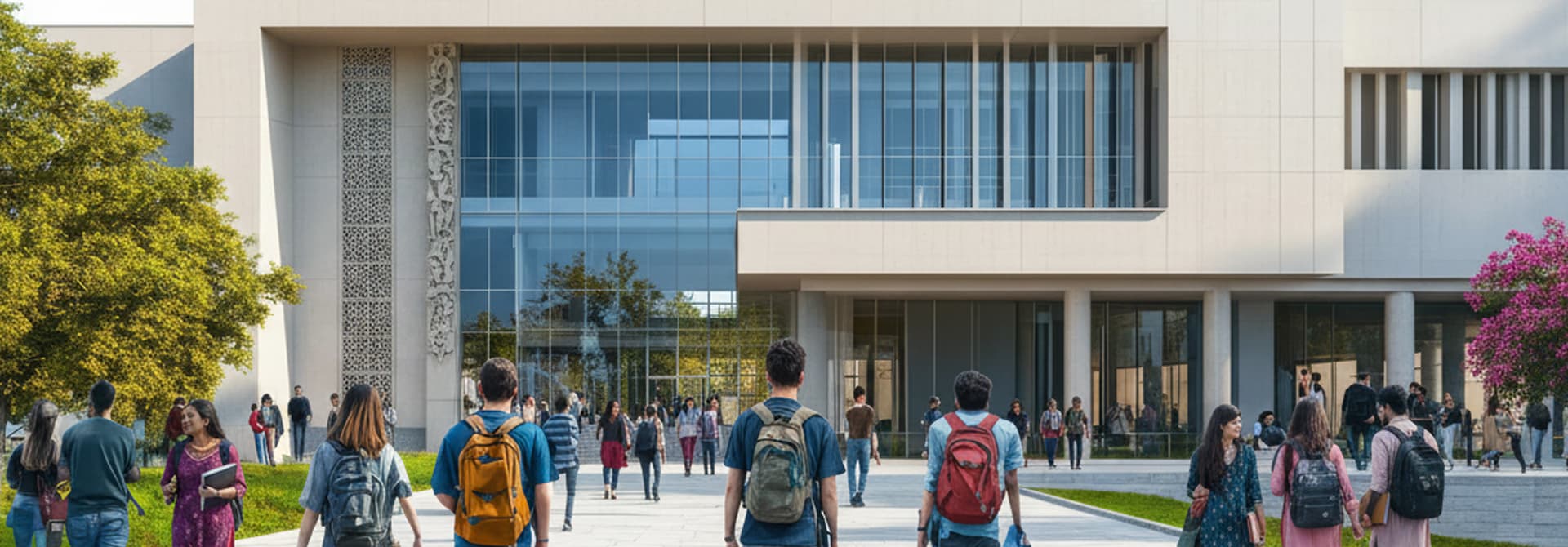 Students walking on the ASB Academy campus